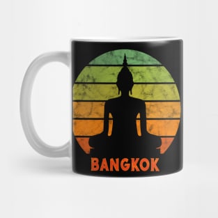 Bangkok Buddha Silhouette On A Rainbow Of Sunset Colors Mug